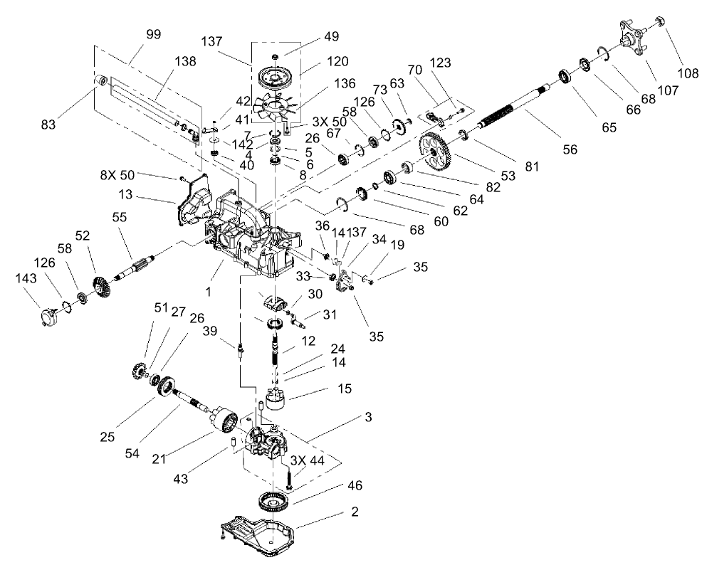 LH Hydro Transaxle Assembly No. 107-1709