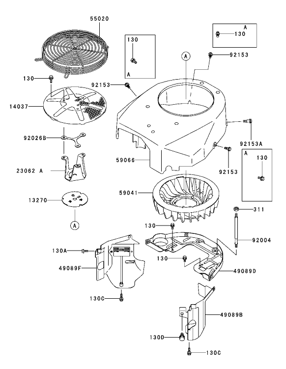 Cooling Equipment Assembly  Kawasaki FH531V-CS07