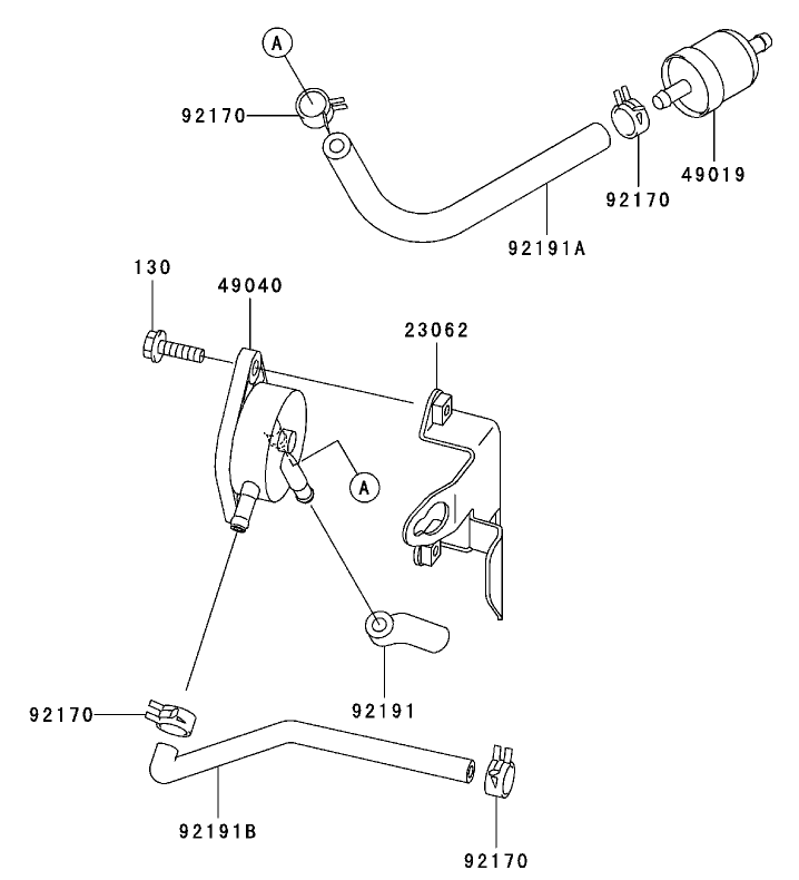 Fuel Tank / Fuel Valve Assembly  Kawasaki FH531V-CS07