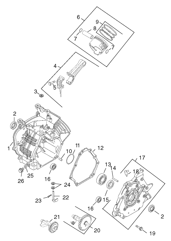 Crankcase Assembly  Kohler CS12 PA-941621