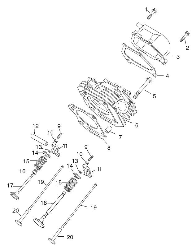 Head, Valve and Breather Assembly  Kohler CS12 PA-941621