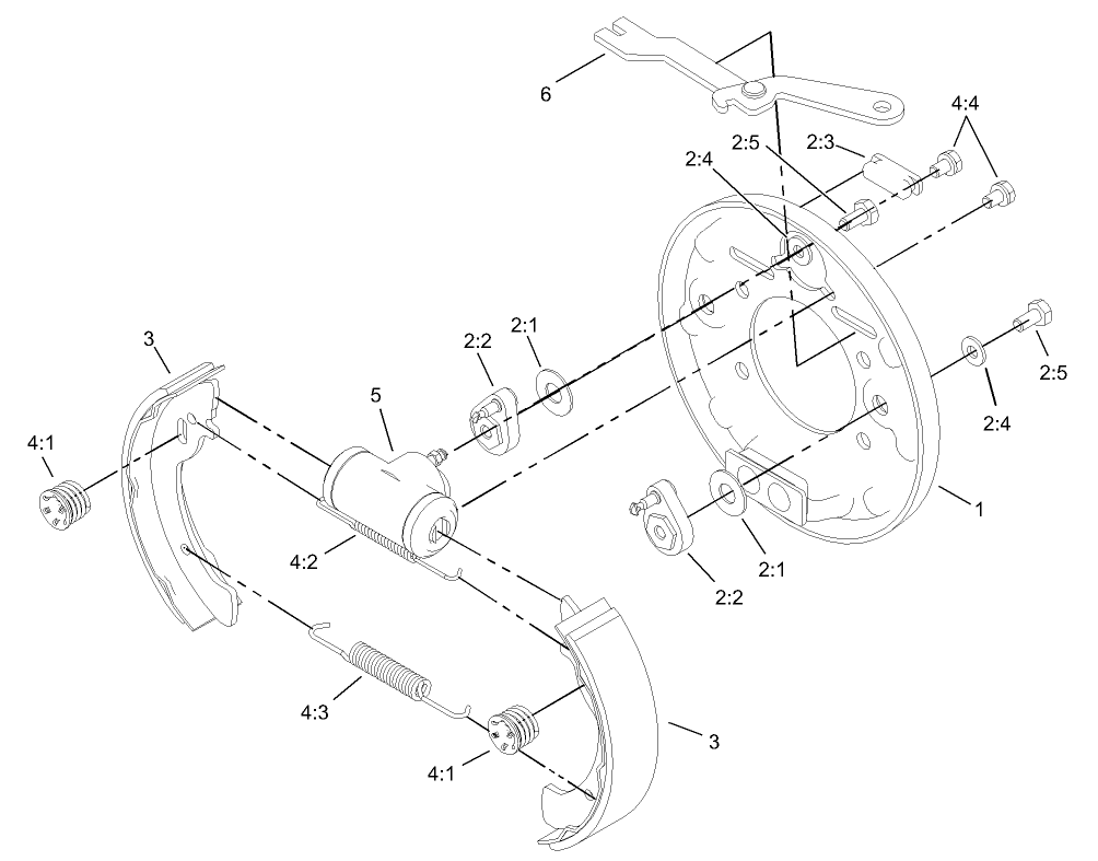 Left Hand Brake Assembly No. 104-6807