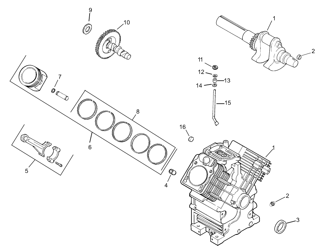 Crankcase Assembly Kohler Engine CH20QS-64678