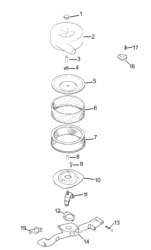 Air Intake/Filtration Assembly Kohler Engine CH20QS-64678