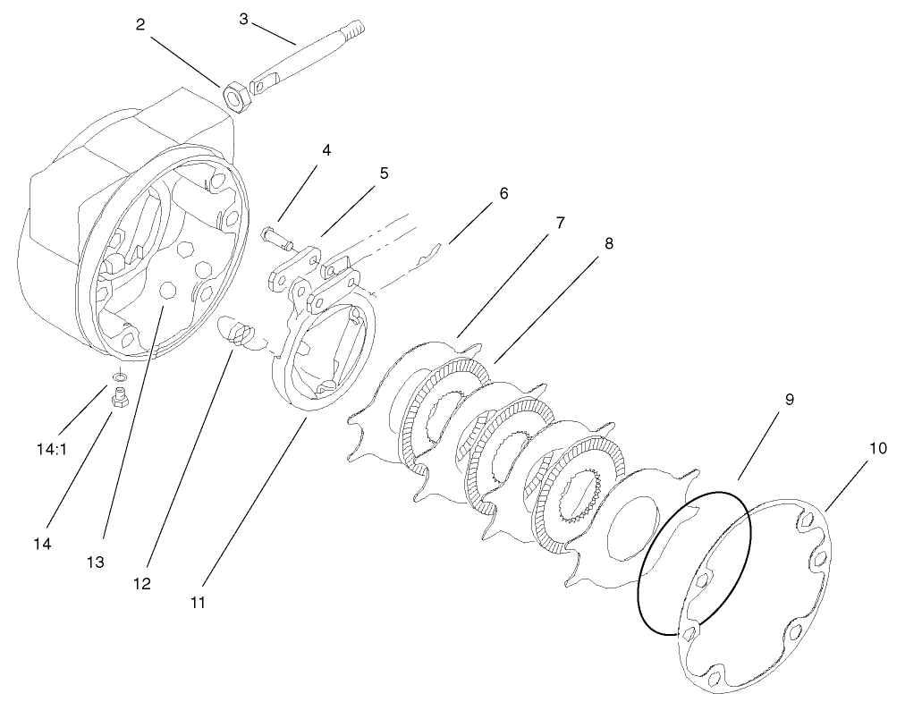 LH Brake Assembly No. 100-3070
