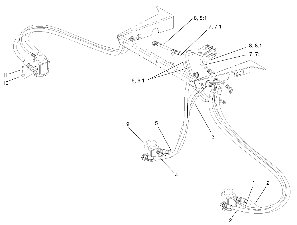 No. 1, 4 and 5 Hose Installation Assembly