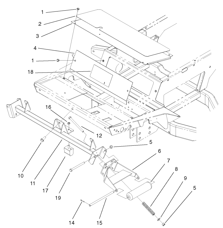 Roller Support and Access Panel Assembly
