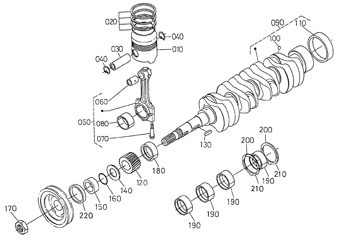 Piston and Crankshaft Assembly