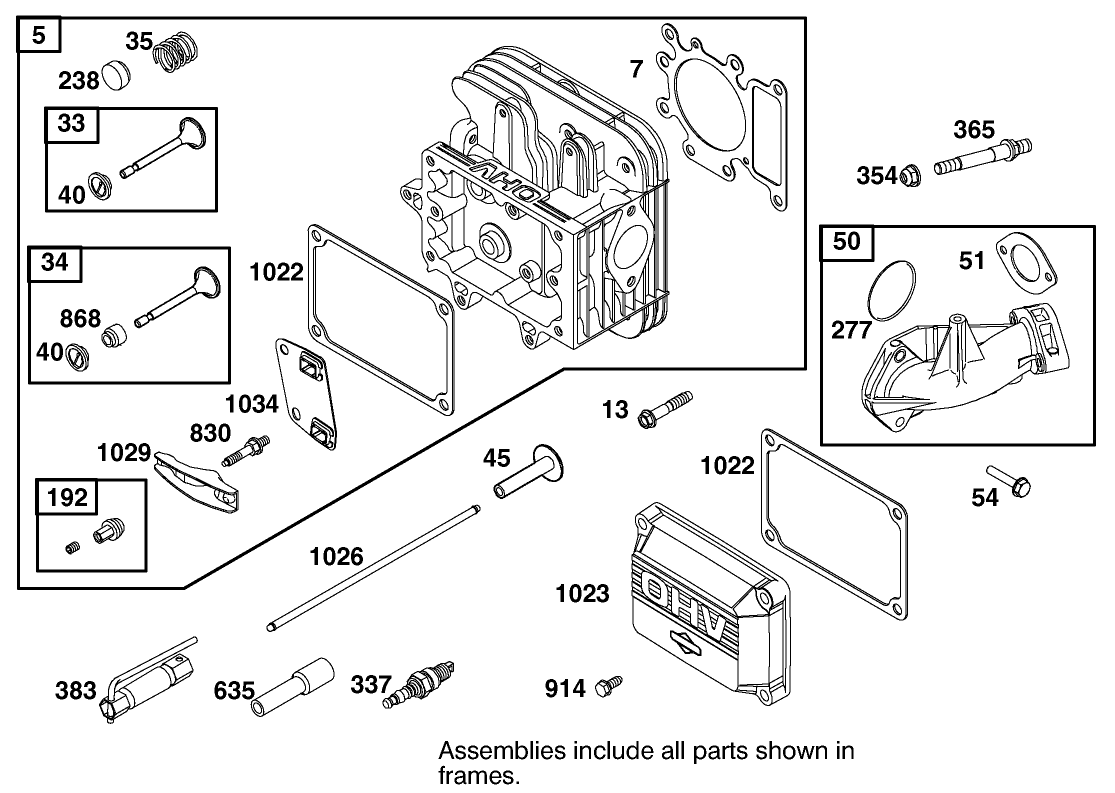 Cylinder Assembly Engine Briggs and Stratton Model 311777-0151-E1