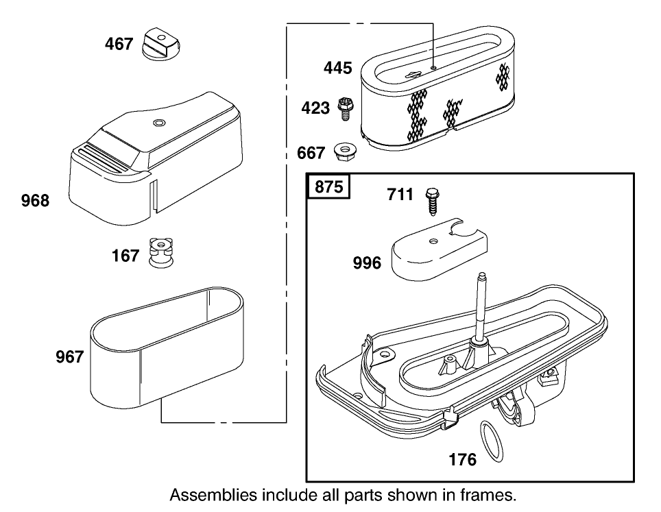 Air Cleaner Assembly  Briggs and Stratton 311777-0151-E1