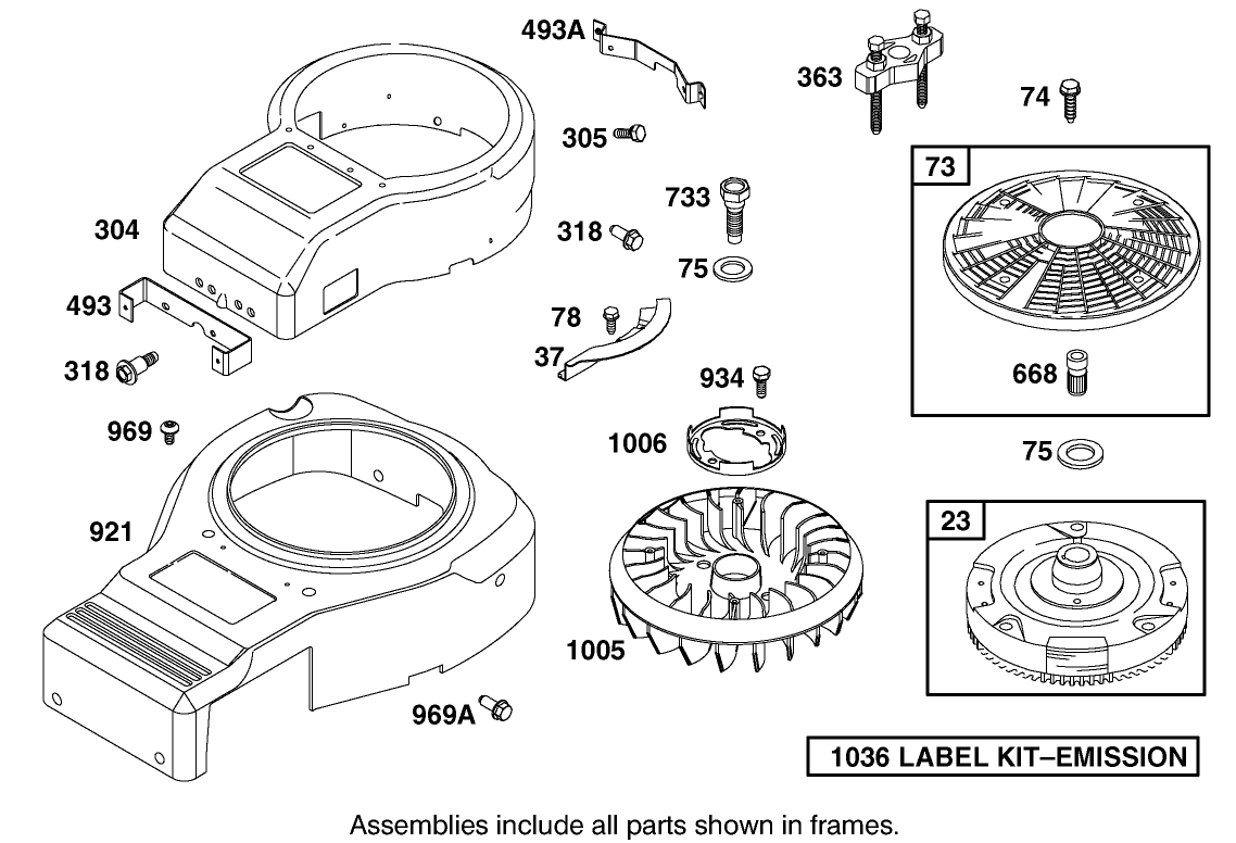Blower Housing Assembly  Briggs and Stratton 311777-0151-E1