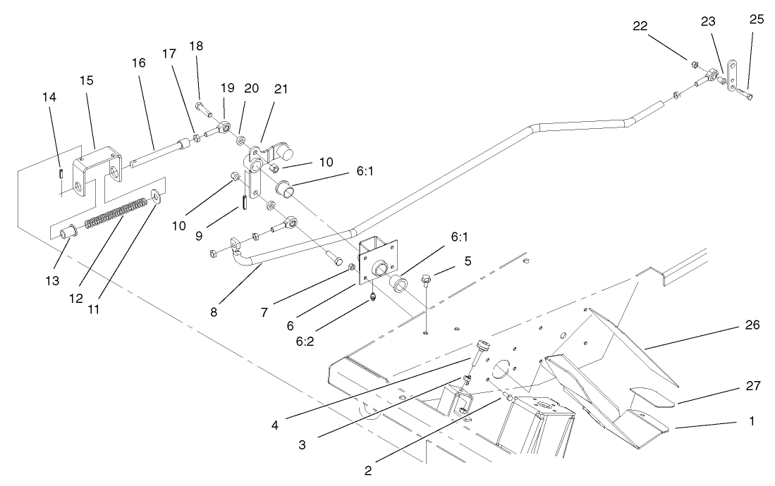Traction Pedal and Linkage Assembly
