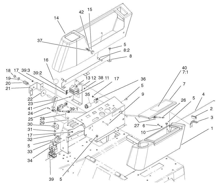 Control Console and Tool Box Assembly
