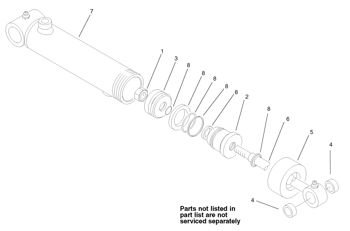 Hydraulic Cylinder Assembly No. 99-5496
