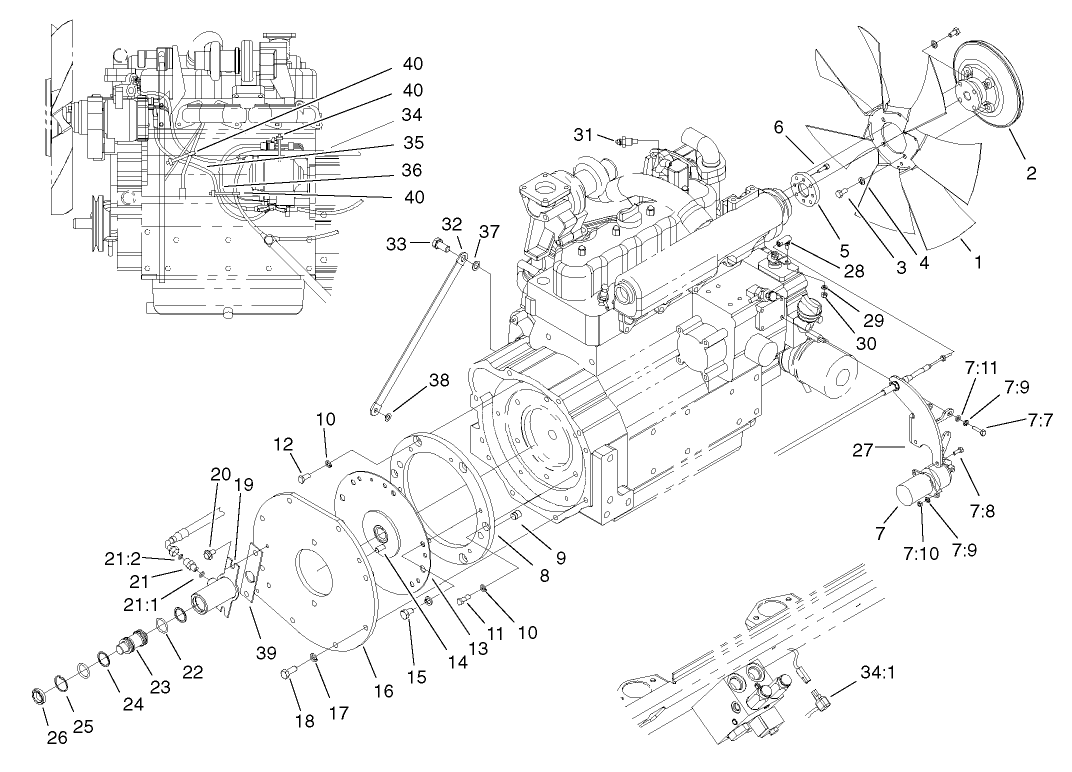 Fan Drive and Flywheel Assembly