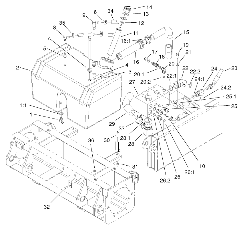 Hydraulic Reservoir and Filter Assembly