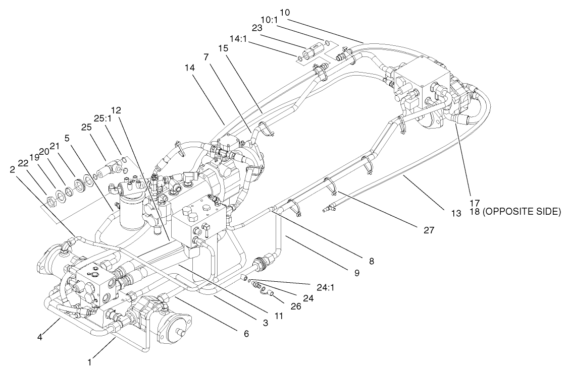 Traction Hydraulic Plumbing Assembly