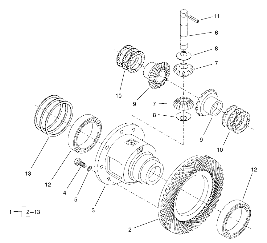 Rear Axle Assembly No. 100-3784 (Continued) Differential Assembly