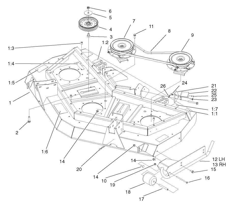 Front Deck, Idler and Skid Assembly
