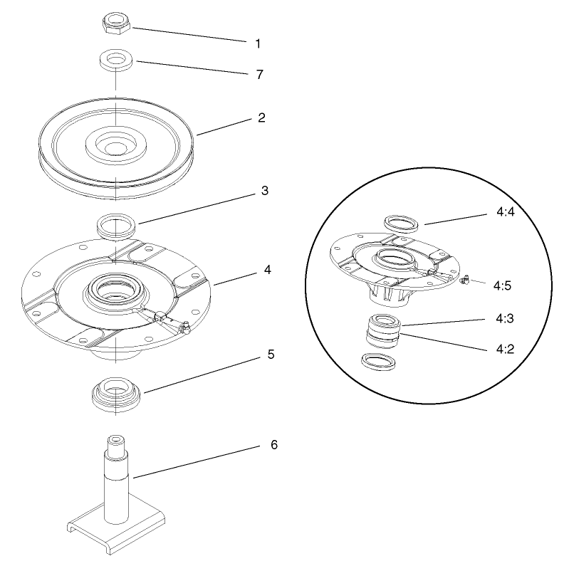 Spindle Assembly No. 104-3532 (RH and LH Deck)