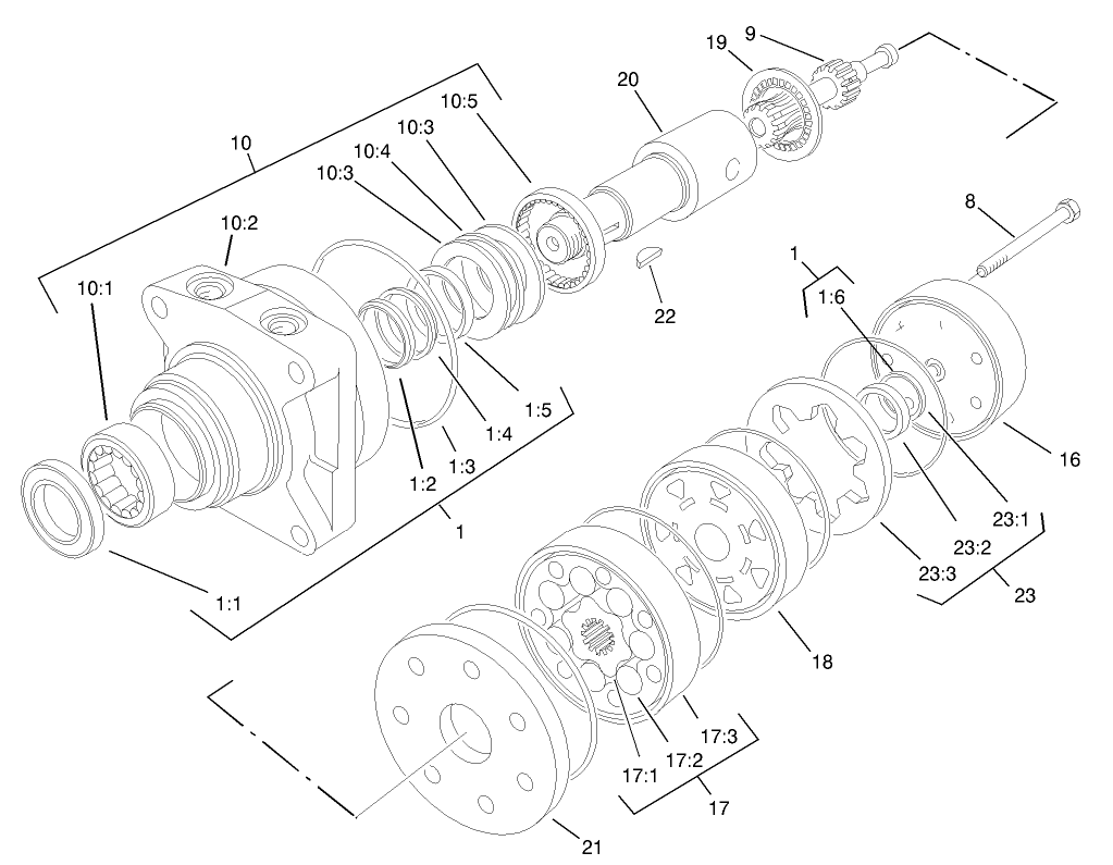 Hydraulic Wheel Motor Assembly No. 75-9990