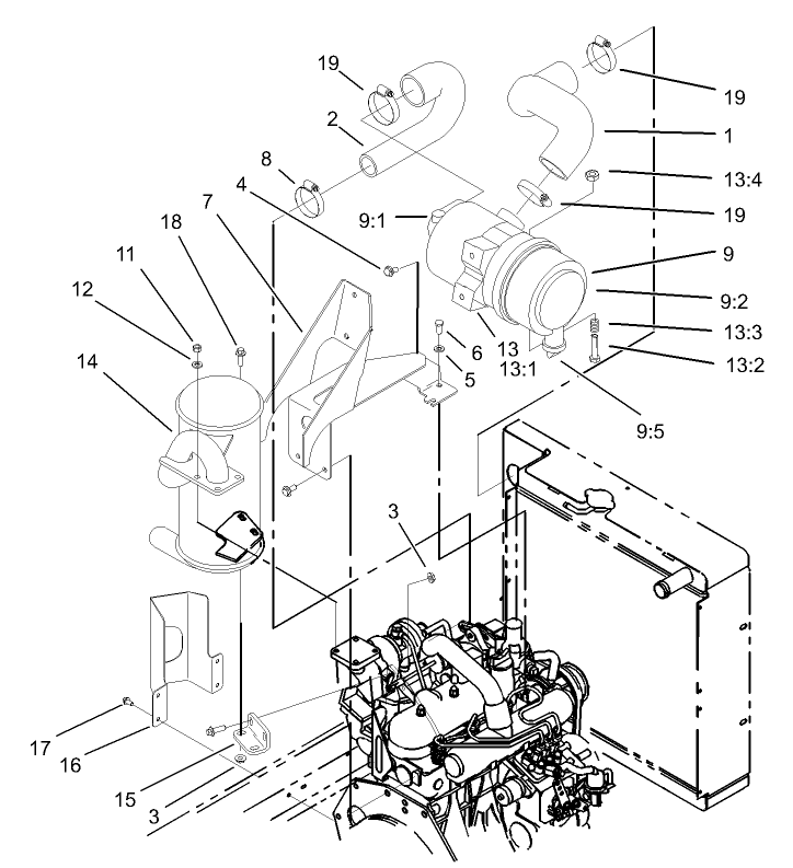 Air Cleaner and Muffler Assembly