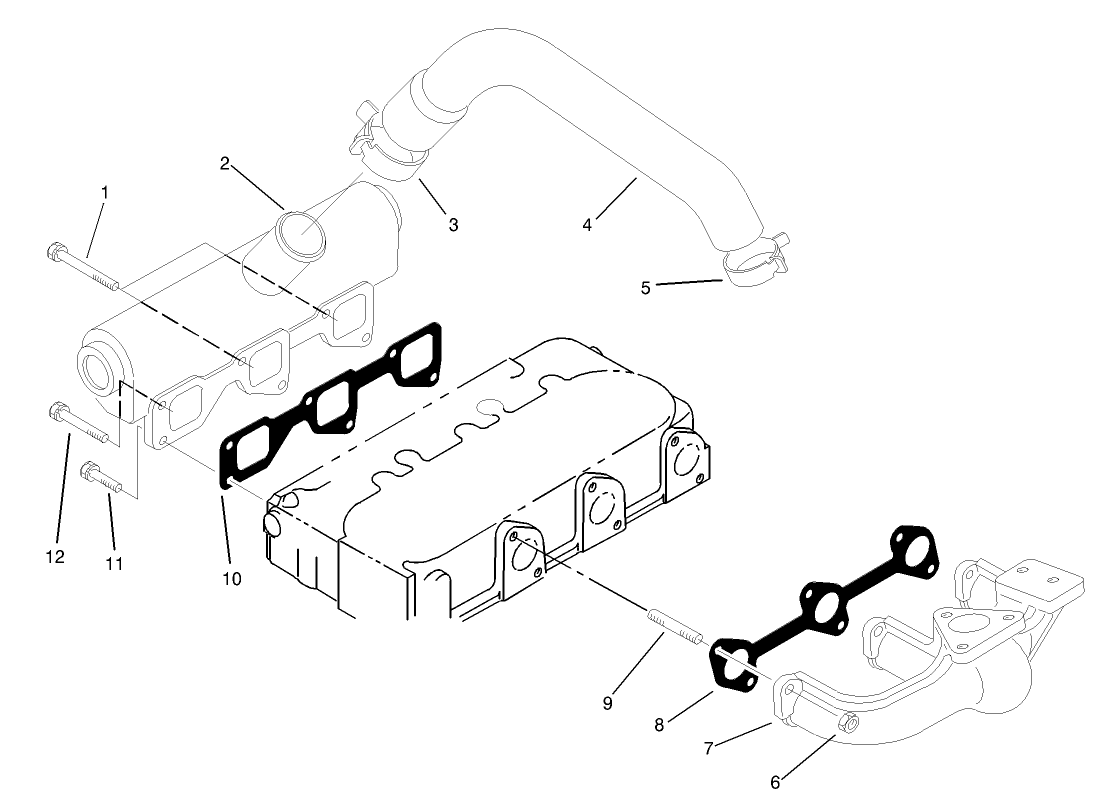 Exhaust Manifold and Gasket Assembly