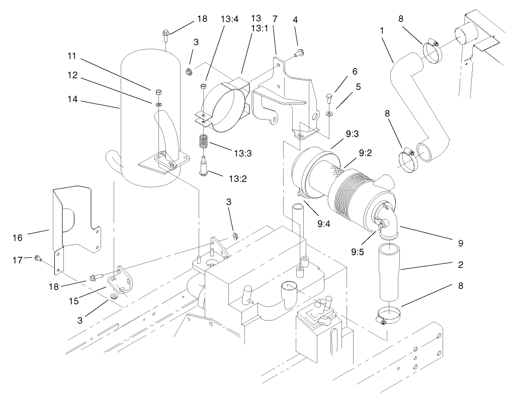 Air Cleaner and Muffler Assembly