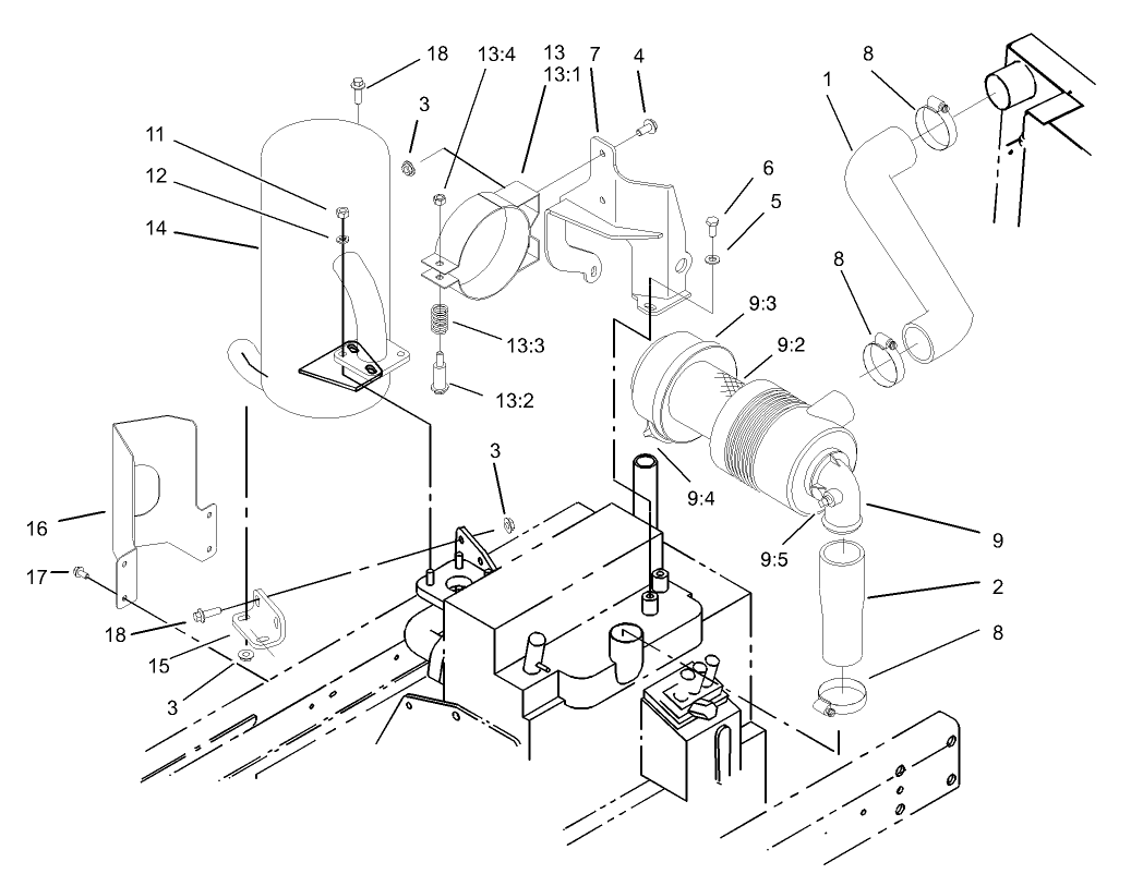 Air Cleaner and Muffler Assembly