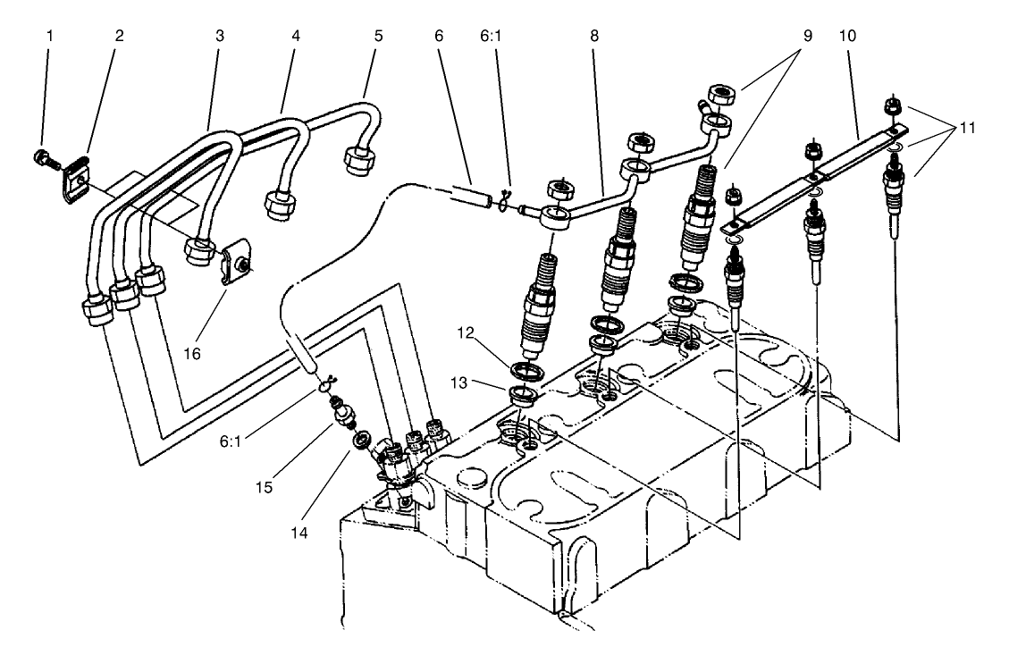 Nozzle Holder and Glow Plug Assembly