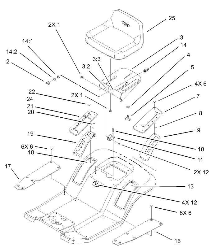Rear Body and Seat Assembly