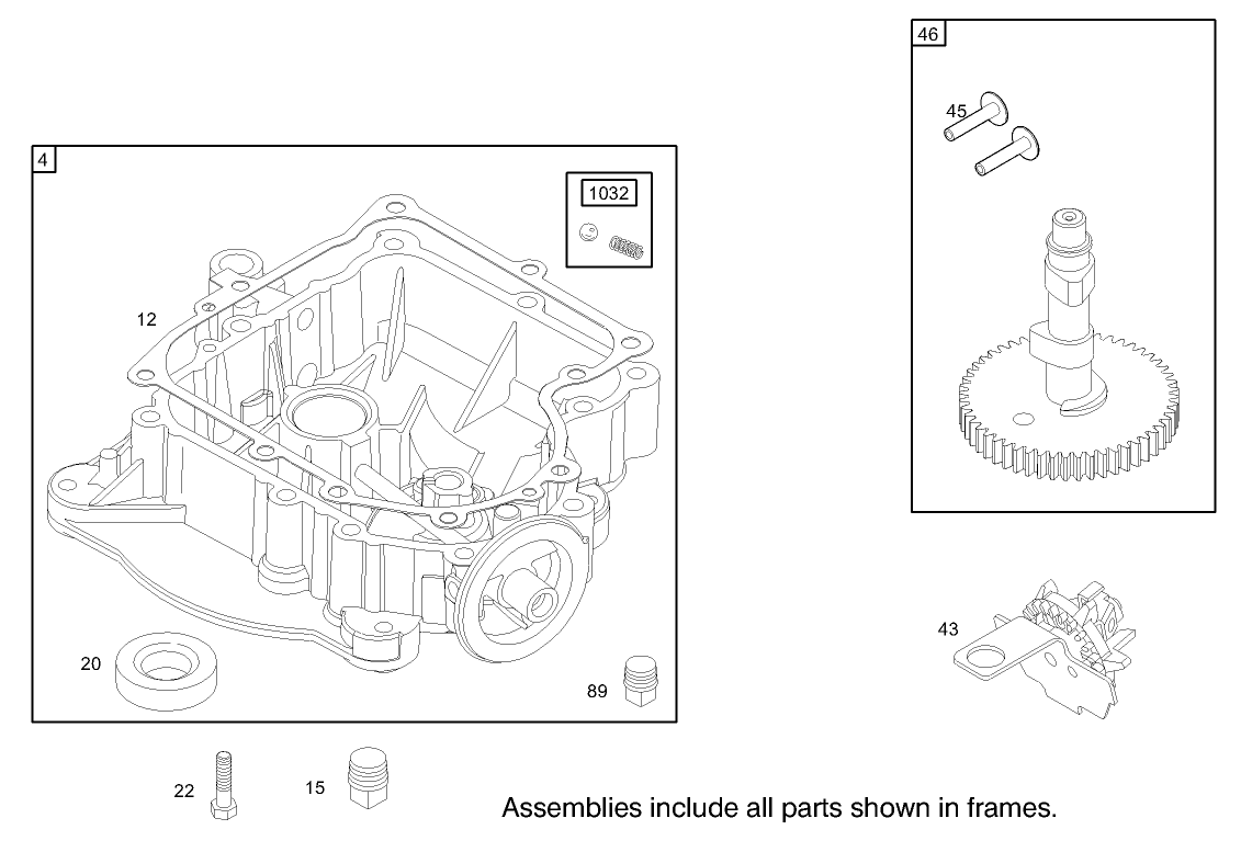 Crankcase Assembly Engine Briggs and Stratton Model 286H77-0121-E1