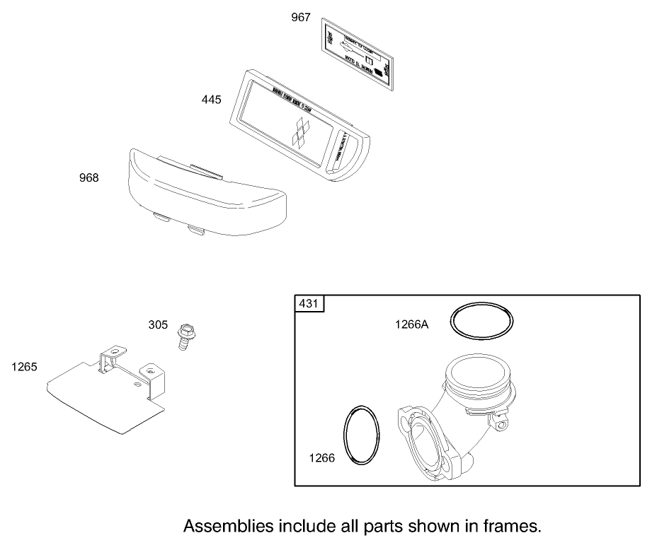Air Cleaner Assembly Engine Briggs and Stratton Model 286H77-0121-E1
