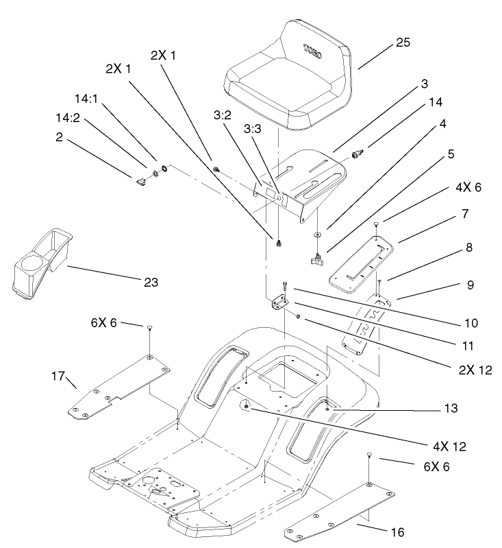 Rear Body and Seat Assembly