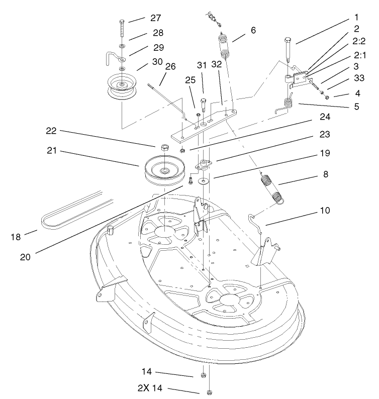 Deck Blade Drive & Braking Assembly