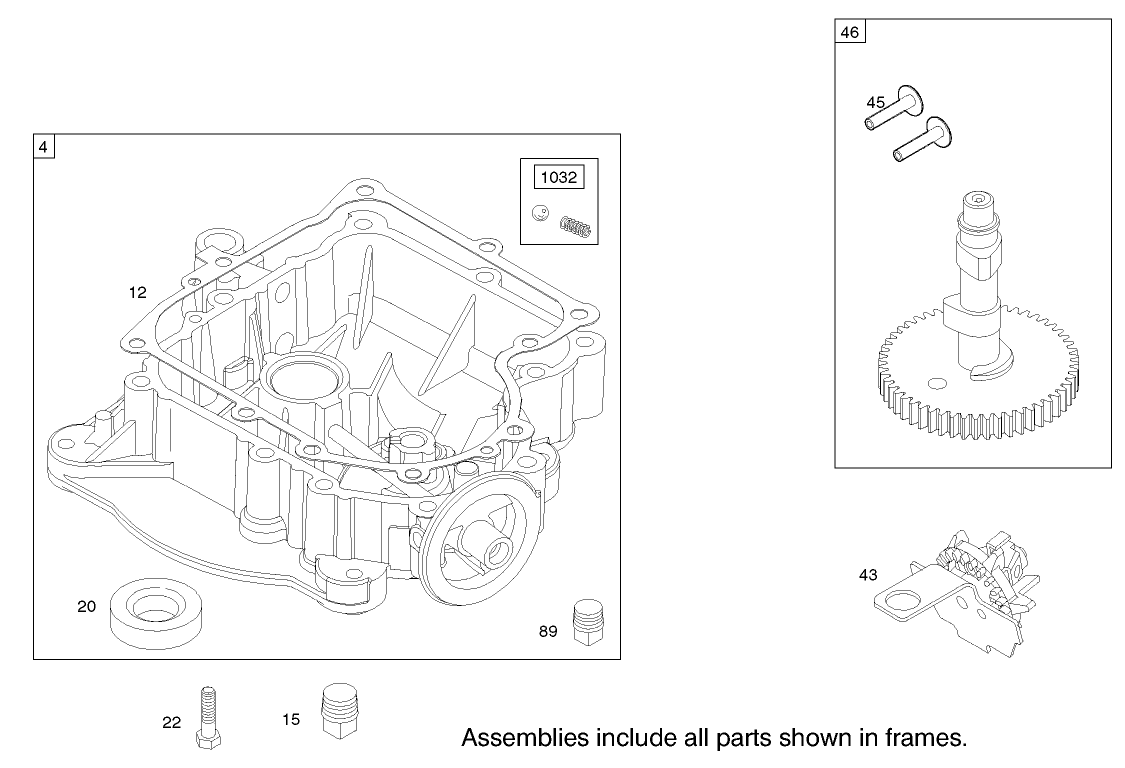 Crankcase Assembly Briggs and Stratton Model 286H77-0121-E1