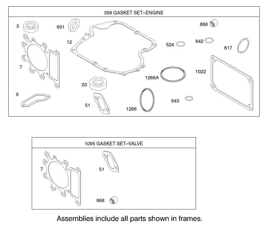 Gasket Assembly Briggs and Stratton Model 286H77-0121-E1