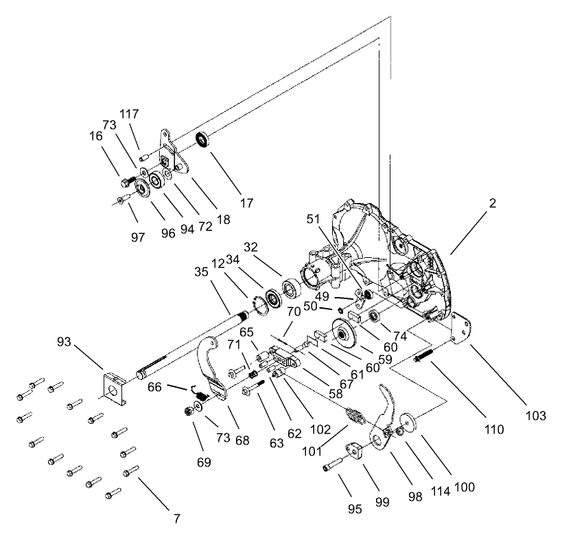 Transaxle Side Housing and Bearing Assembly