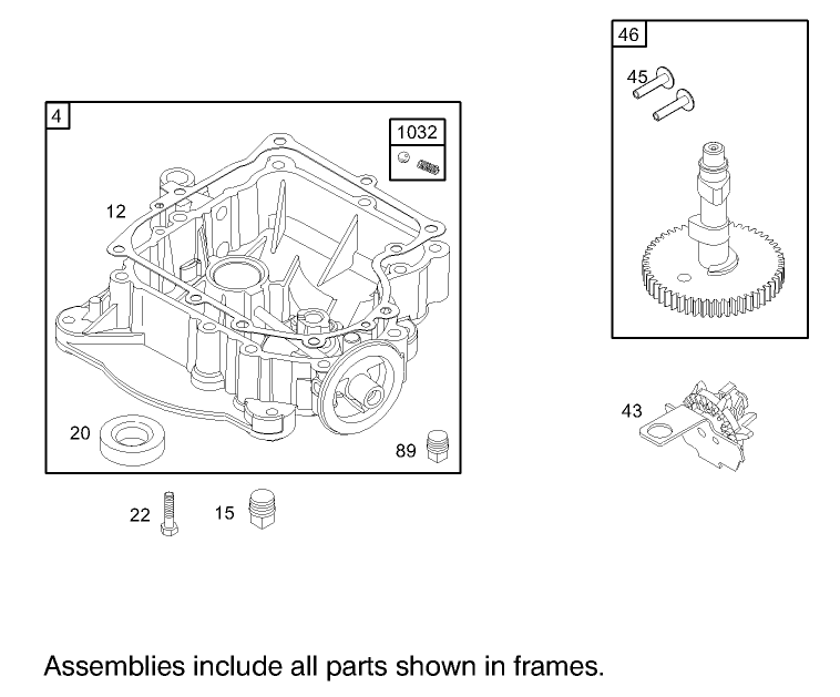 Crankcase Assembly Briggs and Stratton Model 31F777-0123-E1