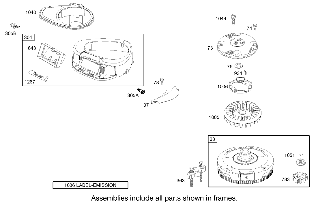 Blower Housing Assembly Briggs and Stratton Model 31F777-0123-E1