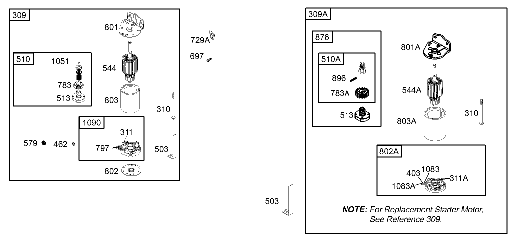 Starter Assembly Briggs and Stratton Model 31F777-0123-E1
