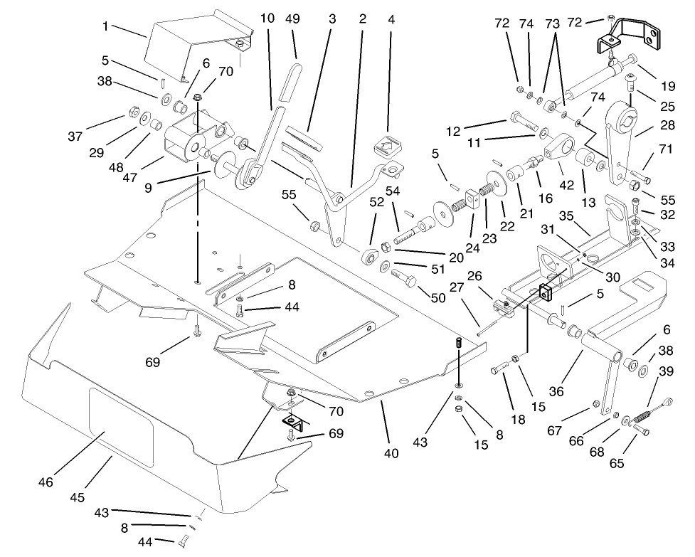 Foot Rest and Traction Pedal Assembly