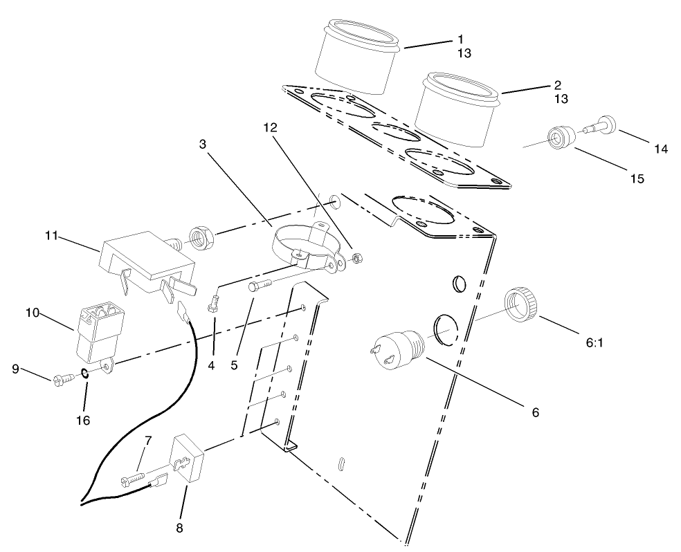 Steering Tower Electrical Assembly