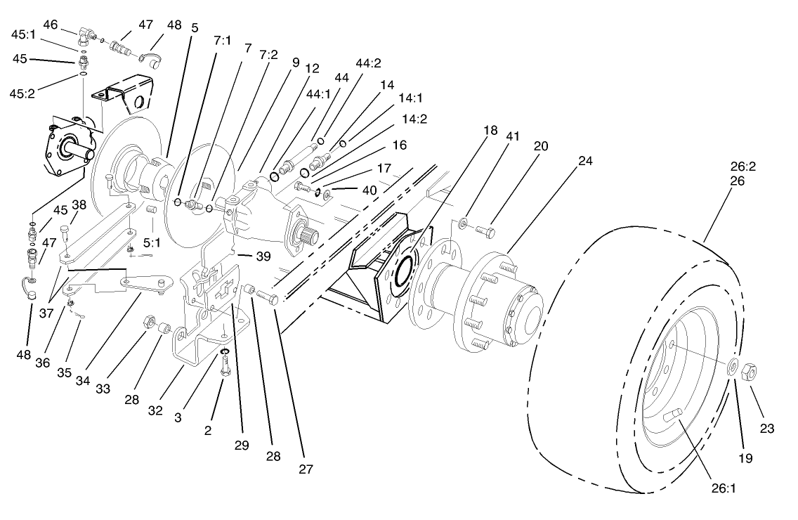 Front Wheel and Motor Assembly