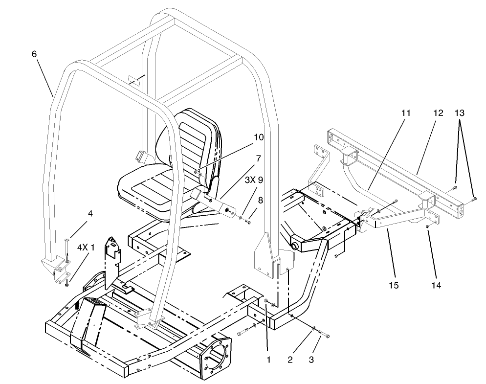 Roll Over Protection System Assembly (only on: 03707)