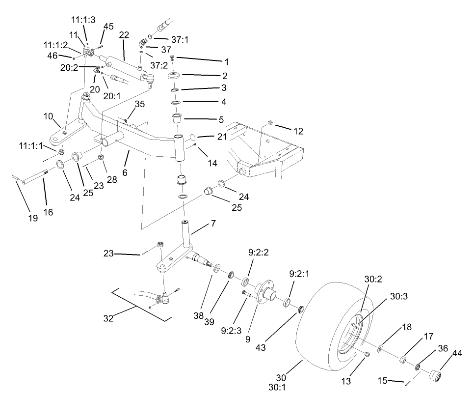 Steering Axle Assembly (only on: 03706)