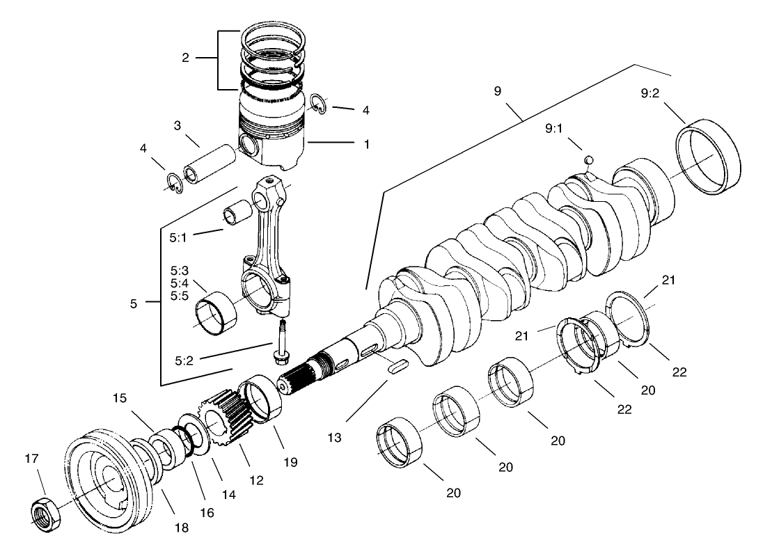 Piston and Crankshaft Assembly