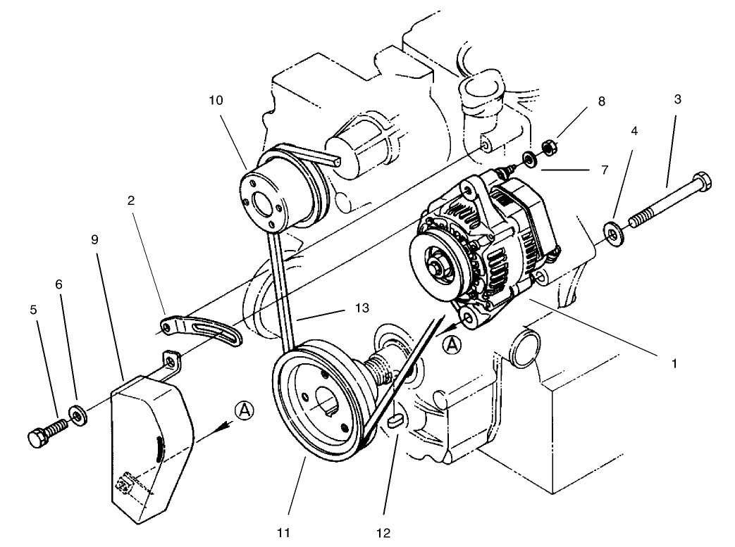 Alternator and Pulley Assembly