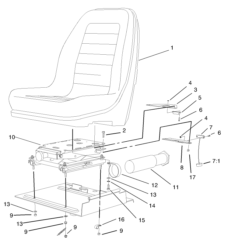 Seat and Suspension Assembly