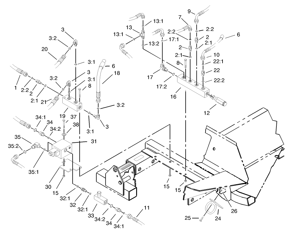 Front Hydraulic Manifold Assembly